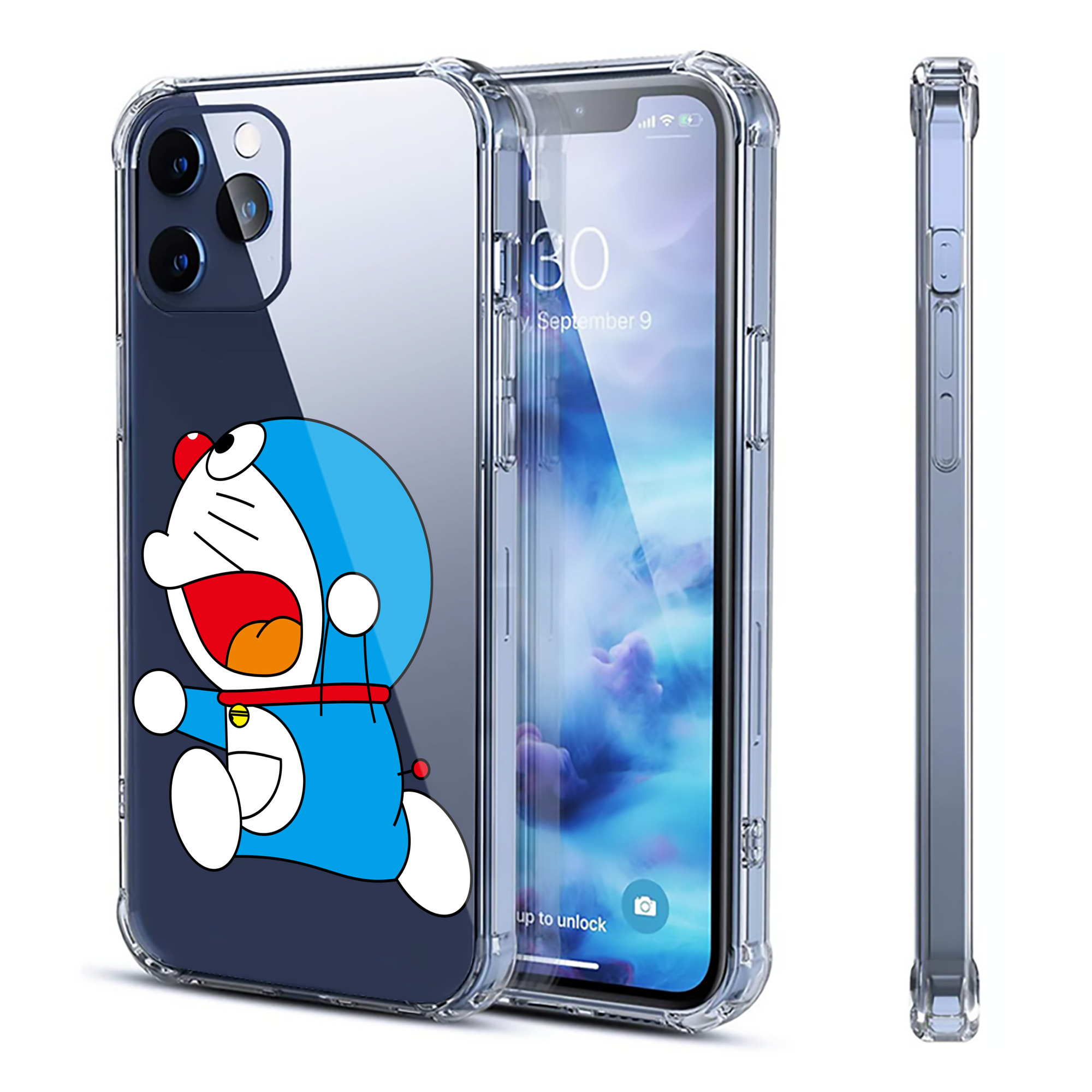 （画像用） ドラえもん Doraemon 【iPhone 12シリーズ対応】透明スマホケース（クリアソフトケース）